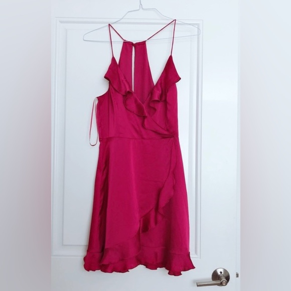 Dynamite Fuchsia Asymmetrical Dress
